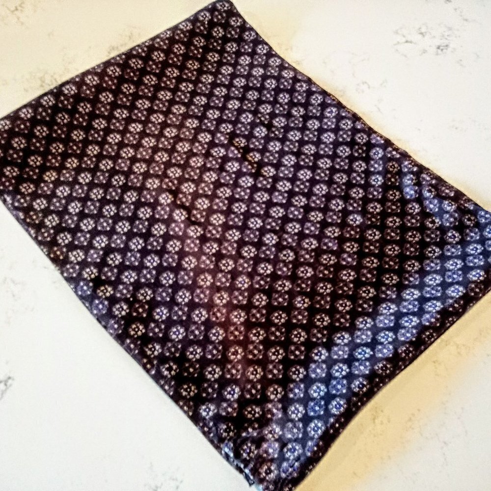 Vintage Masai Blue & Brown Patterned Oblong Scarf